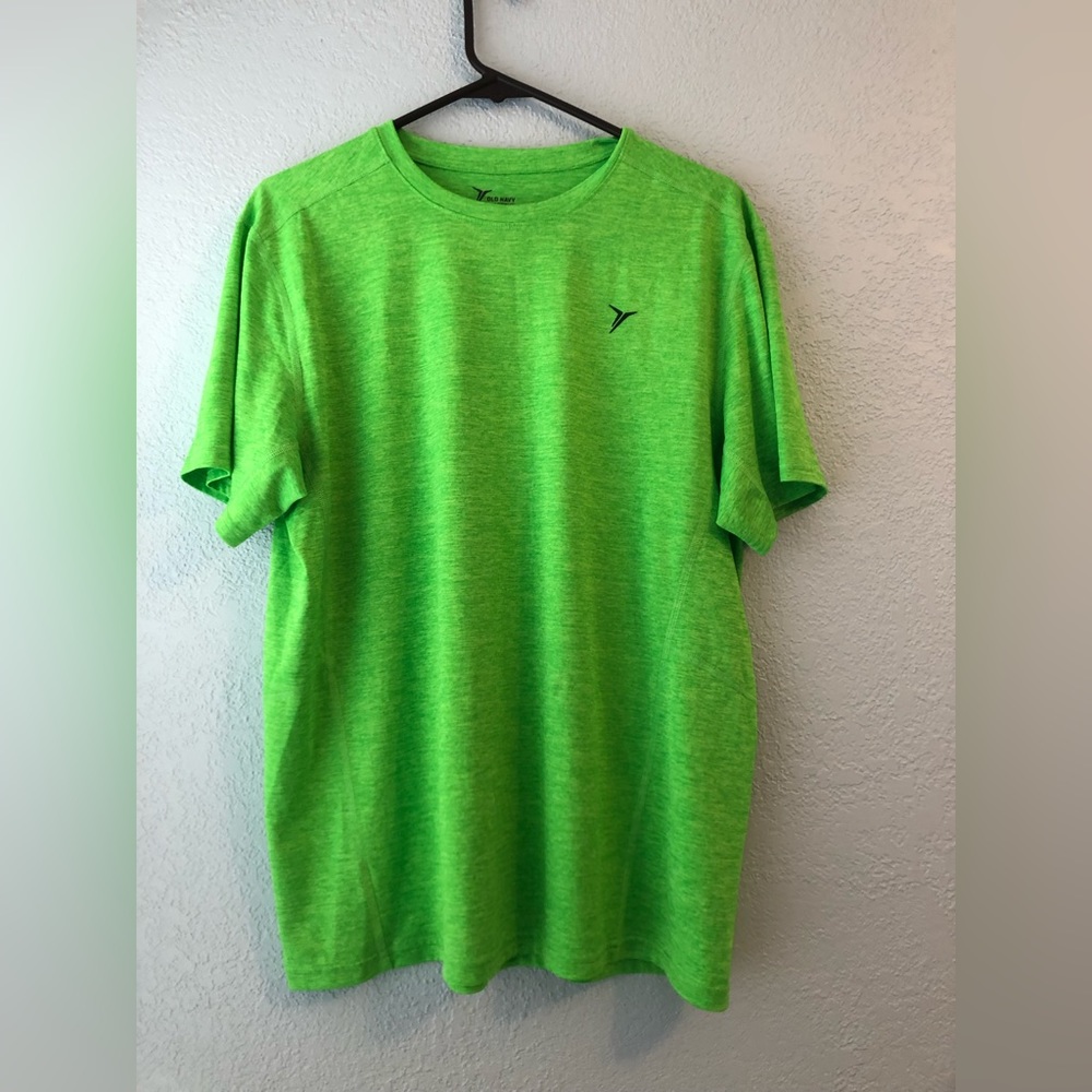 TWO Old Navy men’s athletic short sleeve T-shirt. Size large. Sweat wicking